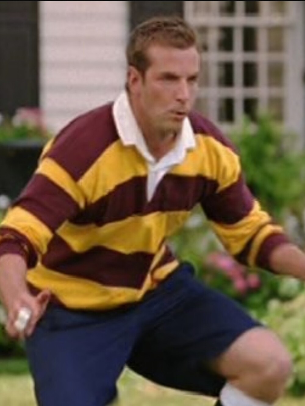 NWOT LL Bean Rugby Jersey - Wedding Crashers Maroon Gold Stripe - Size XXL Tall - Picture 2 of 8